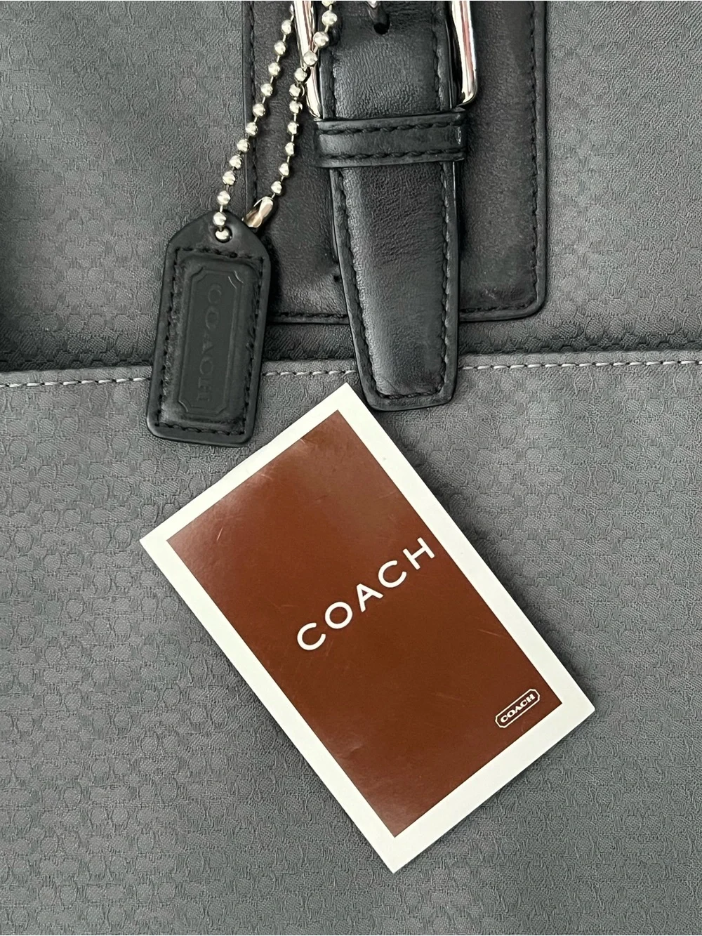 Coach Grey and Black Laptop Bag Briefcase